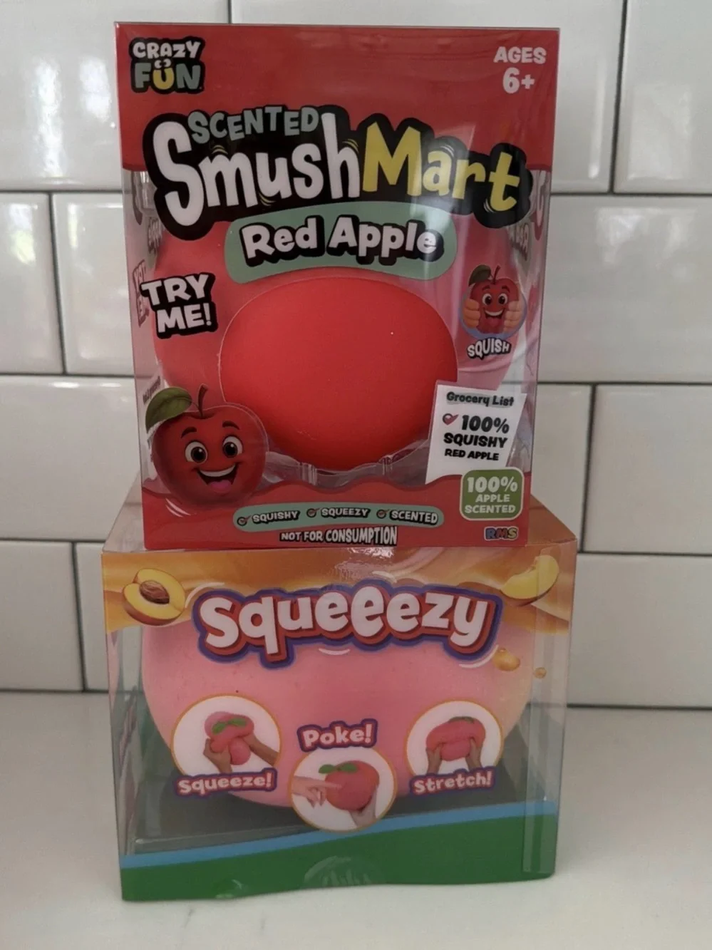 Scented Red Apple Squishy Crazy Fun SmushMart peach